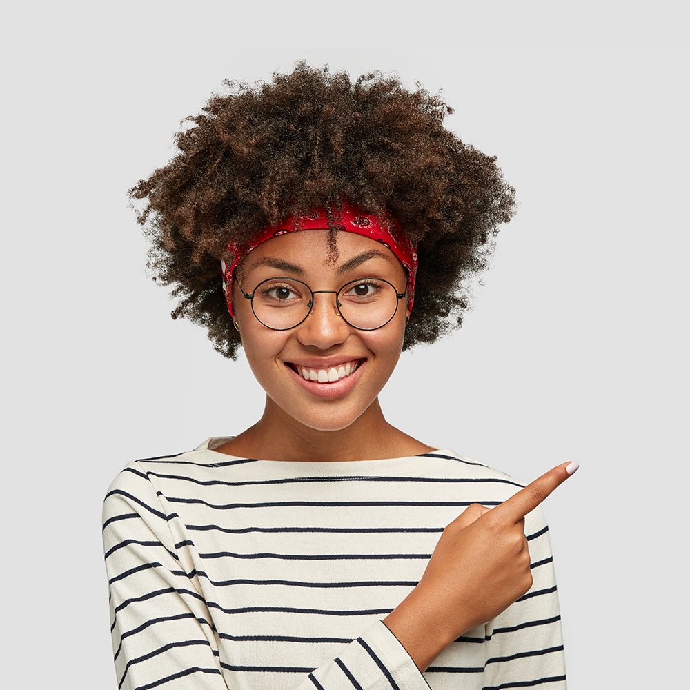 french woman in afro
